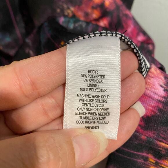 Cynthia Rowley Watercolor Floral Fit Flare Dress Sz 2 - Picture 4 of 9